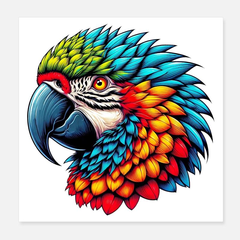 Perroquet Poster 20 x 20 cm