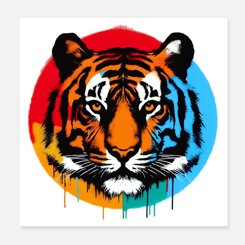 Tiger Poster 20x20 cm