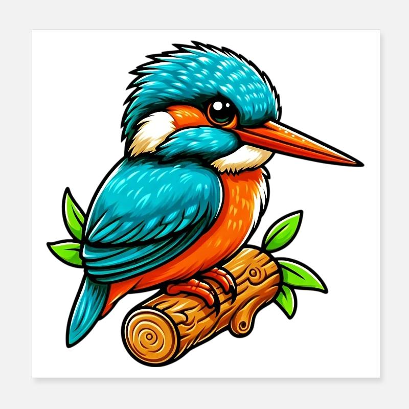 Martin-pêcheur Poster 20 x 20 cm