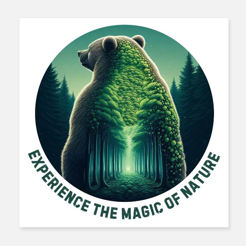 Bär Poster 20x20 cm