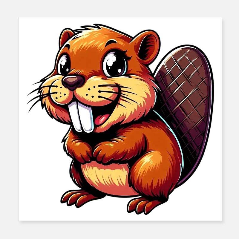 Castor Poster 20 x 20 cm