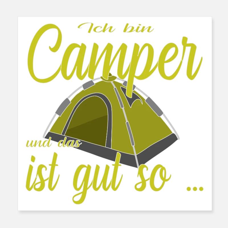 Ich bin Camper Poster 20x20 cm