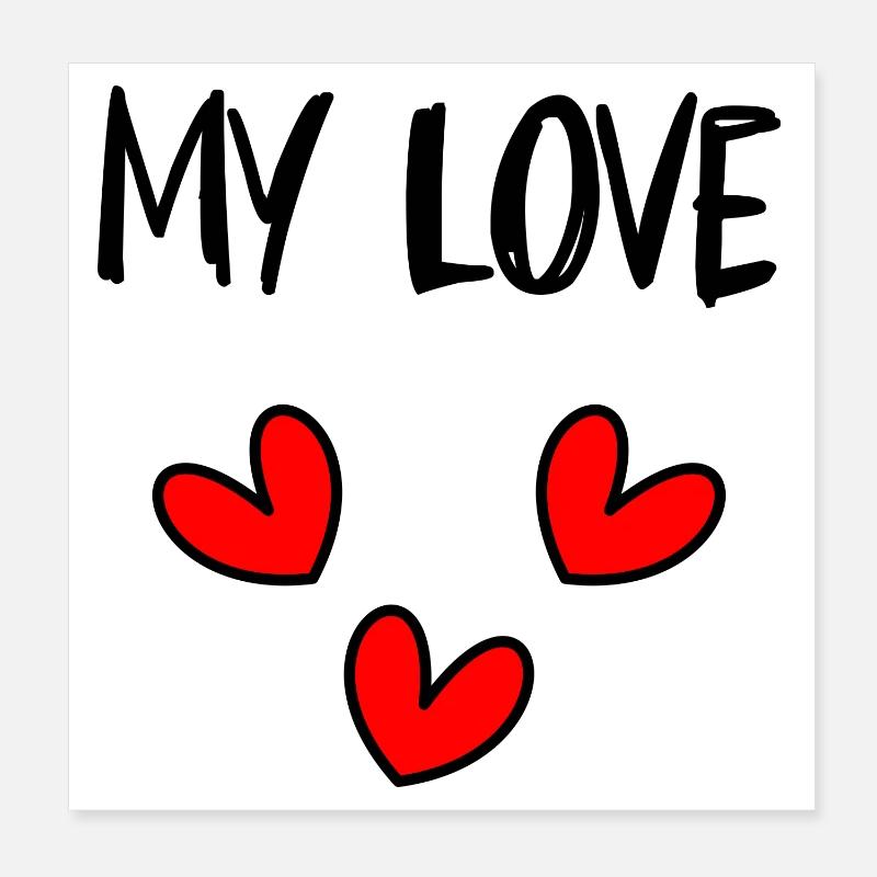 JUST MARRIED. EVJF. SAINT VALENTIN. COUPLE Poster 20 x 20 cm