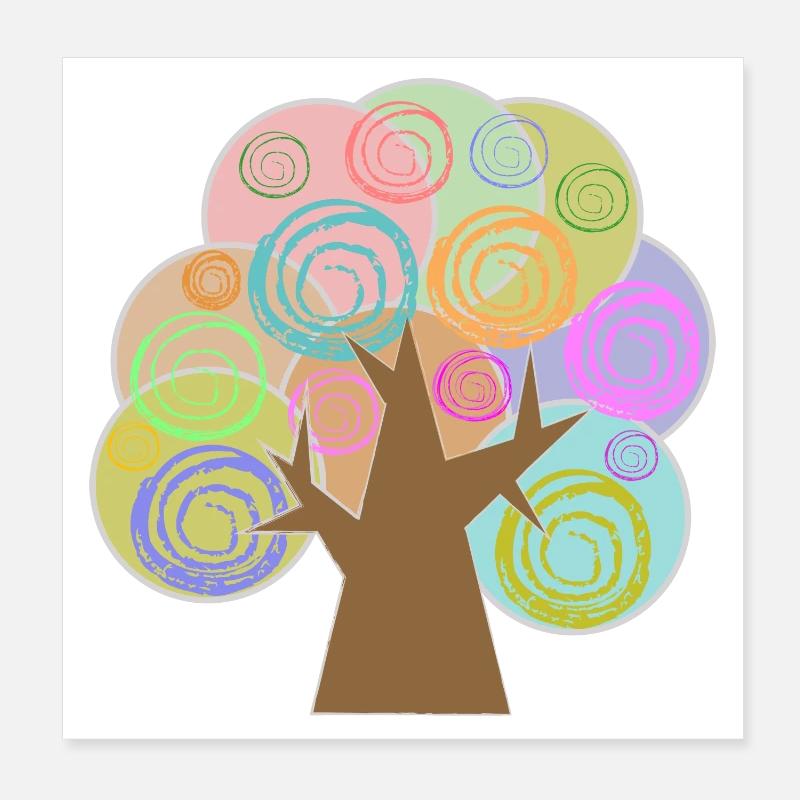 Tree Minimalist Poster 8" x 8" (20x20 cm)