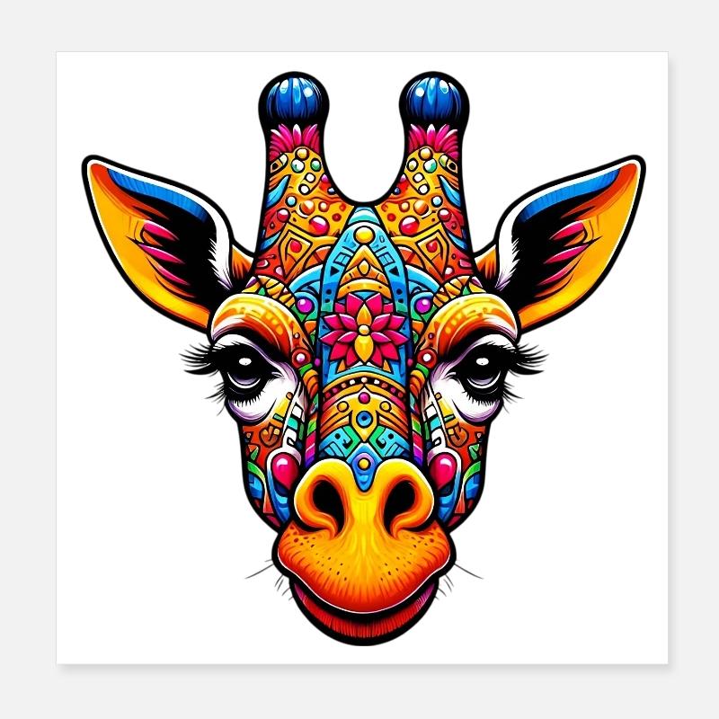 Girafe Poster 20 x 20 cm