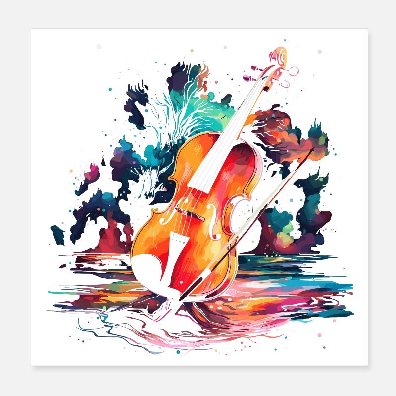 Violon Steamwave Poster 20 x 20 cm
