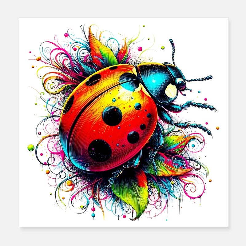Coccinelle Poster 20 x 20 cm
