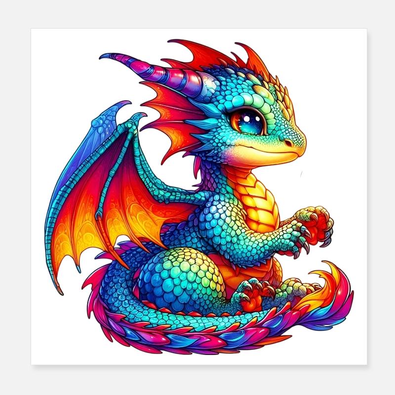 Dragon Poster 20 x 20 cm