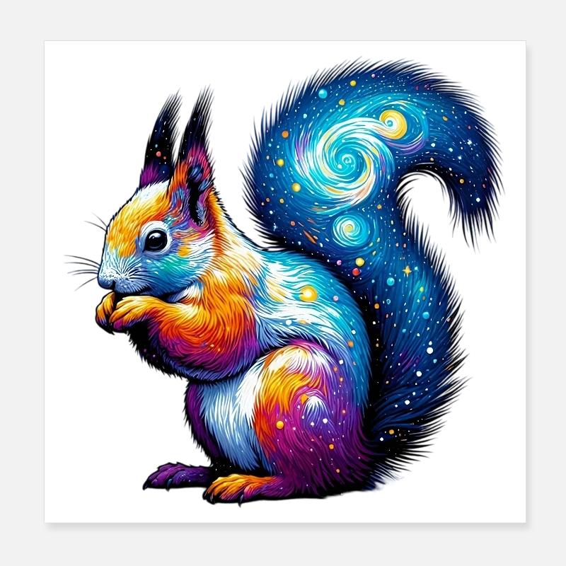 Eichhörnchen Poster 20x20 cm