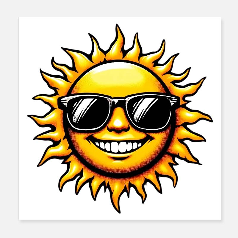 Sun Poster 8" x 8" (20x20 cm)