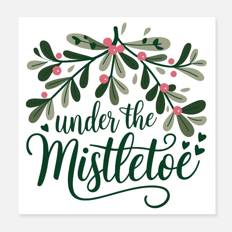 Under the Mistletoe Poster 8" x 8" (20x20 cm)