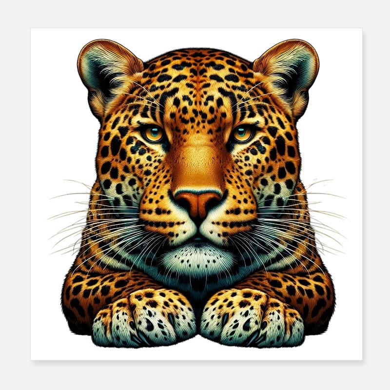 Leopard Poster 8" x 8" (20x20 cm)
