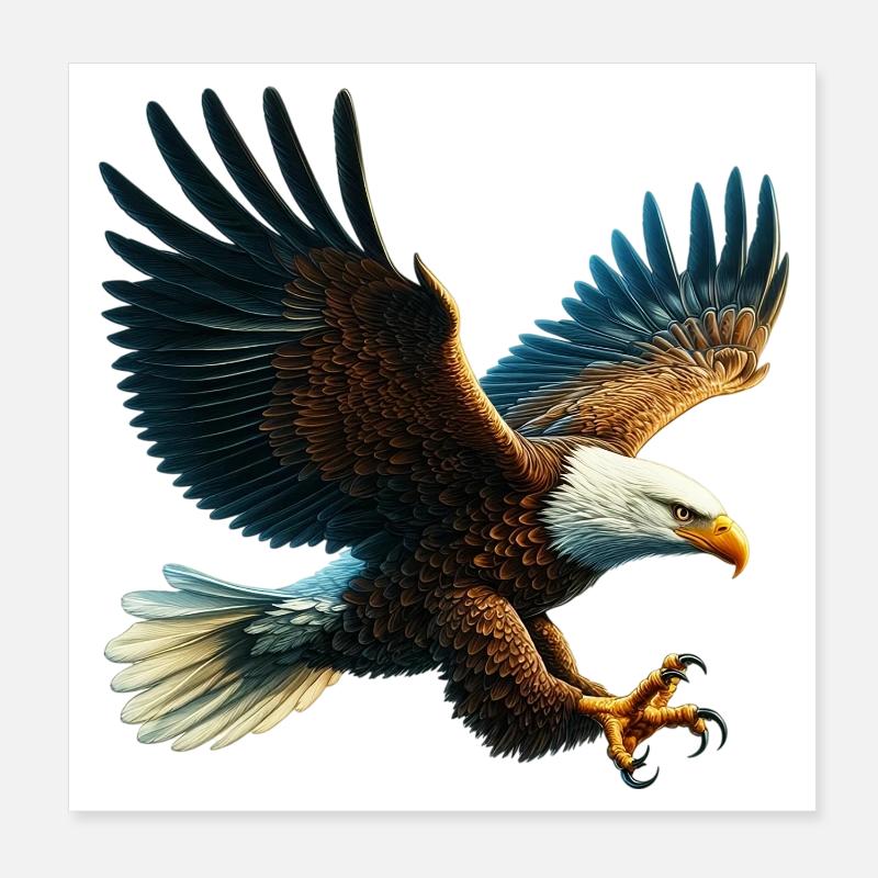 Eagle Poster 8" x 8" (20x20 cm)