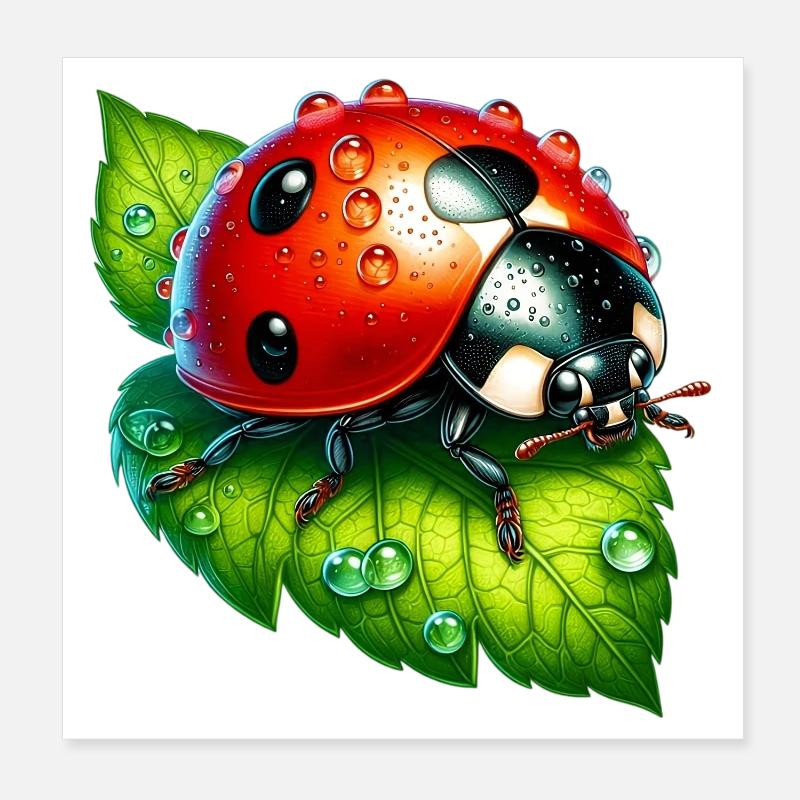 Marienkäfer Poster 20x20 cm