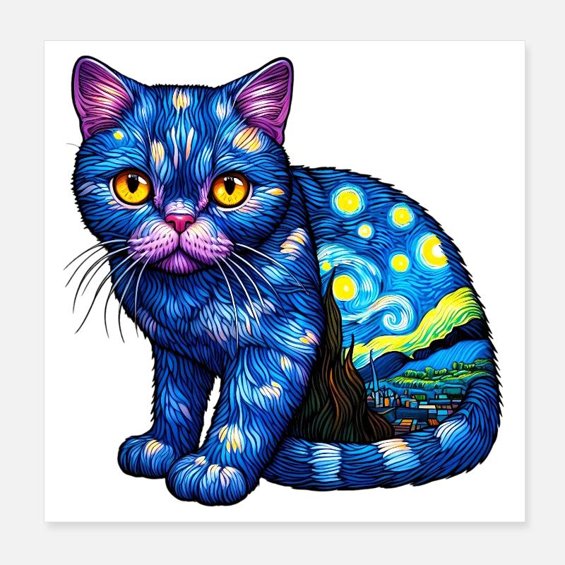 Chat Poster 20 x 20 cm