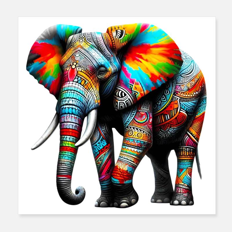 Elefant Poster 20x20 cm
