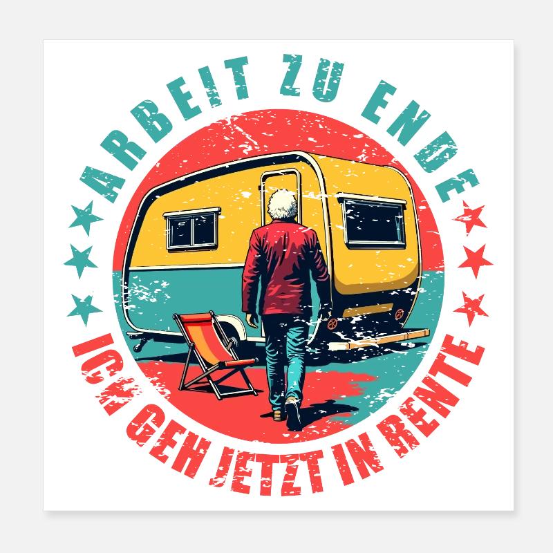 Retraités Poster 20 x 20 cm