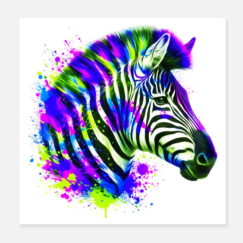 Zebra Poster 20x20 cm