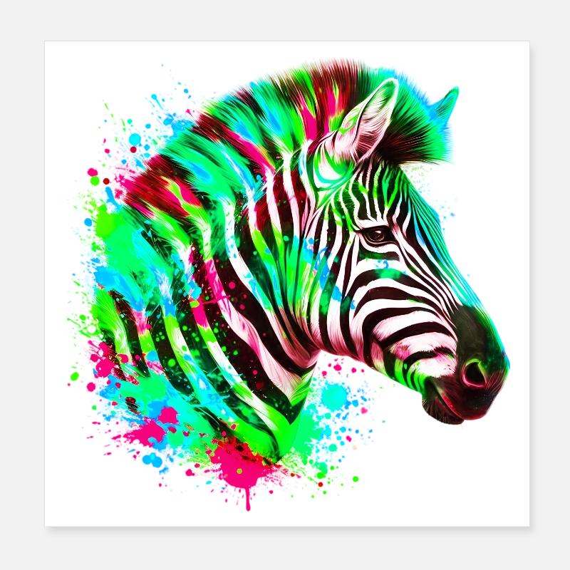 Zebra Poster 20x20 cm