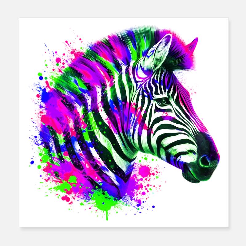Zebra Poster 20x20 cm