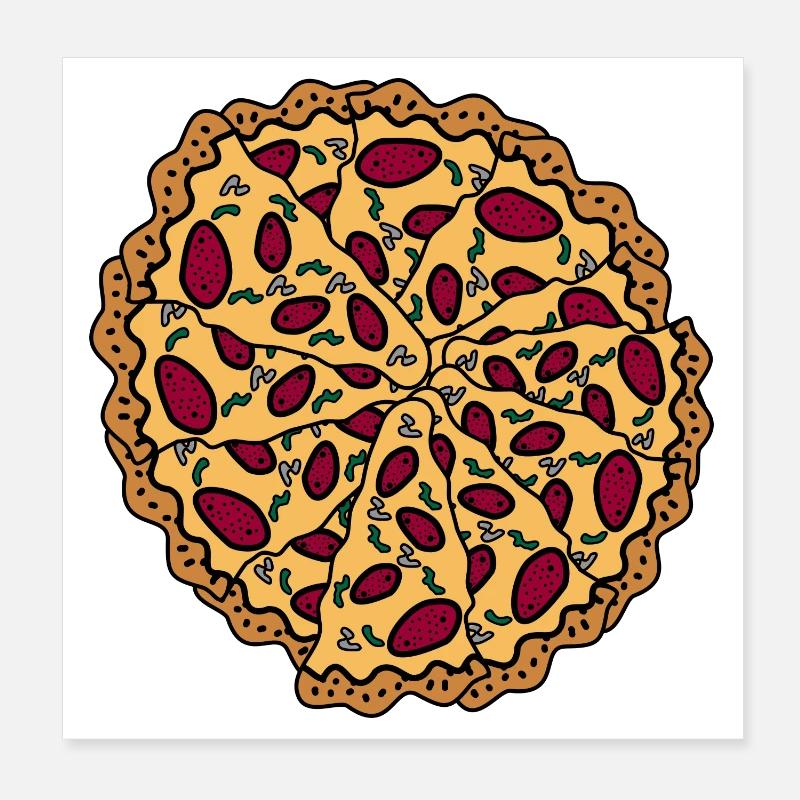 Pizza graphic Poster 8" x 8" (20x20 cm)