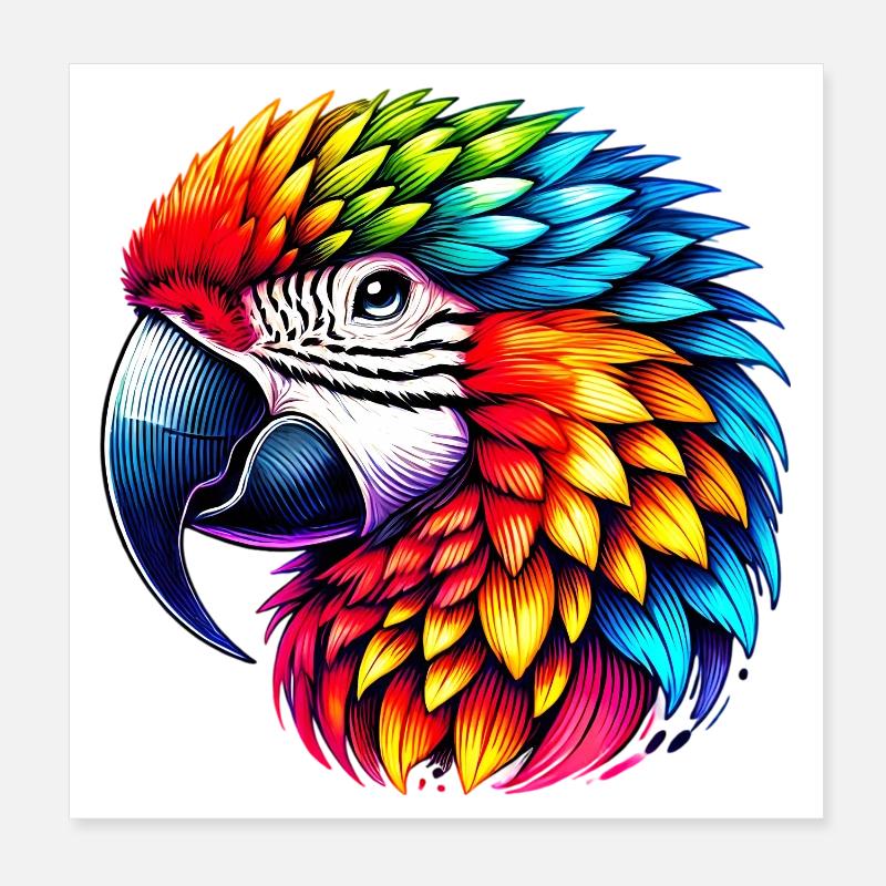 Perroquet Poster 20 x 20 cm