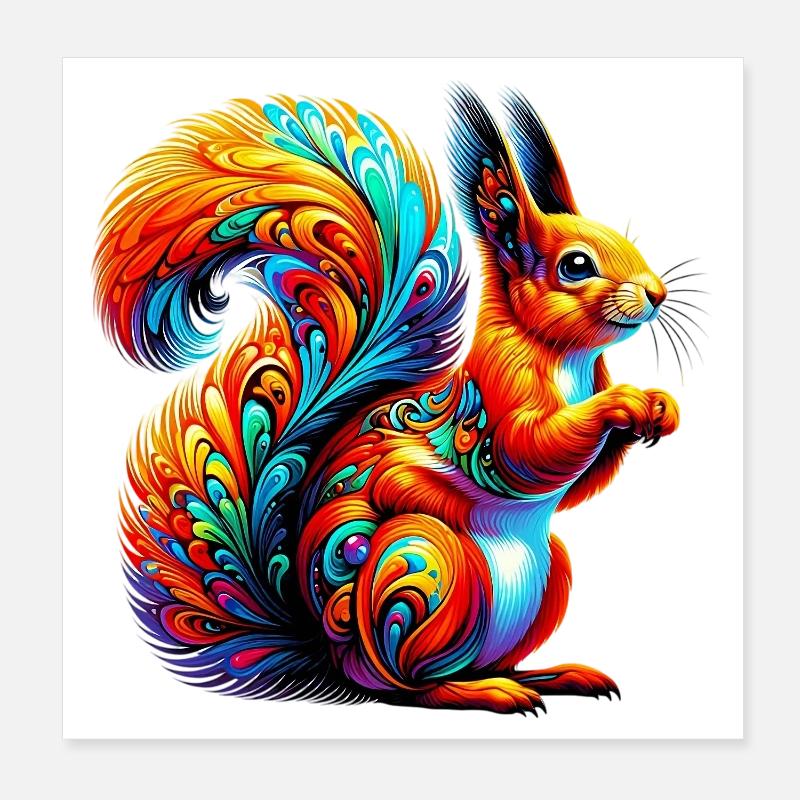 Eichhörnchen Poster 20x20 cm
