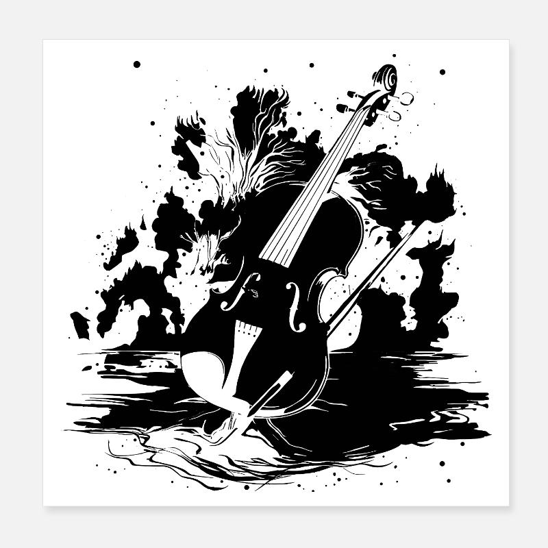 Violon Poster 20 x 20 cm