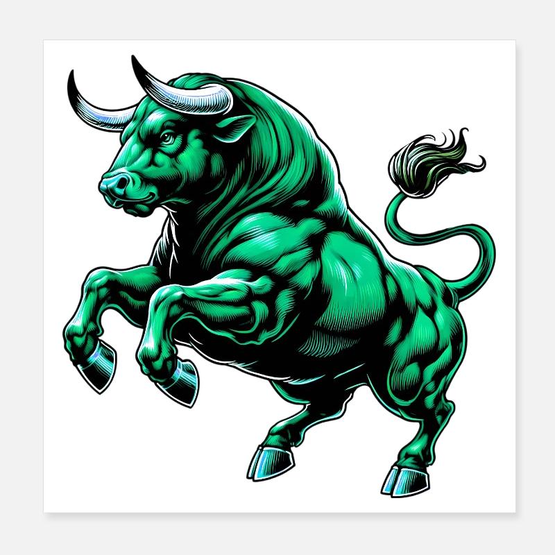 Stier Poster 20x20 cm
