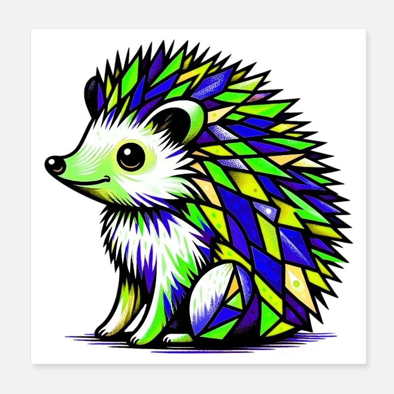 Igel Poster 20x20 cm