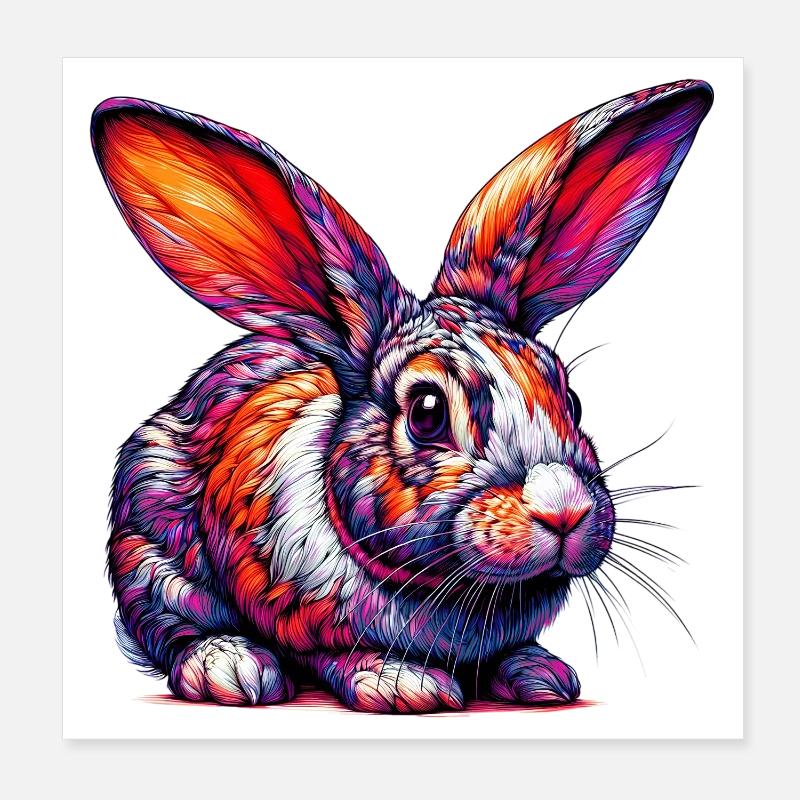 Lapin Poster 20 x 20 cm