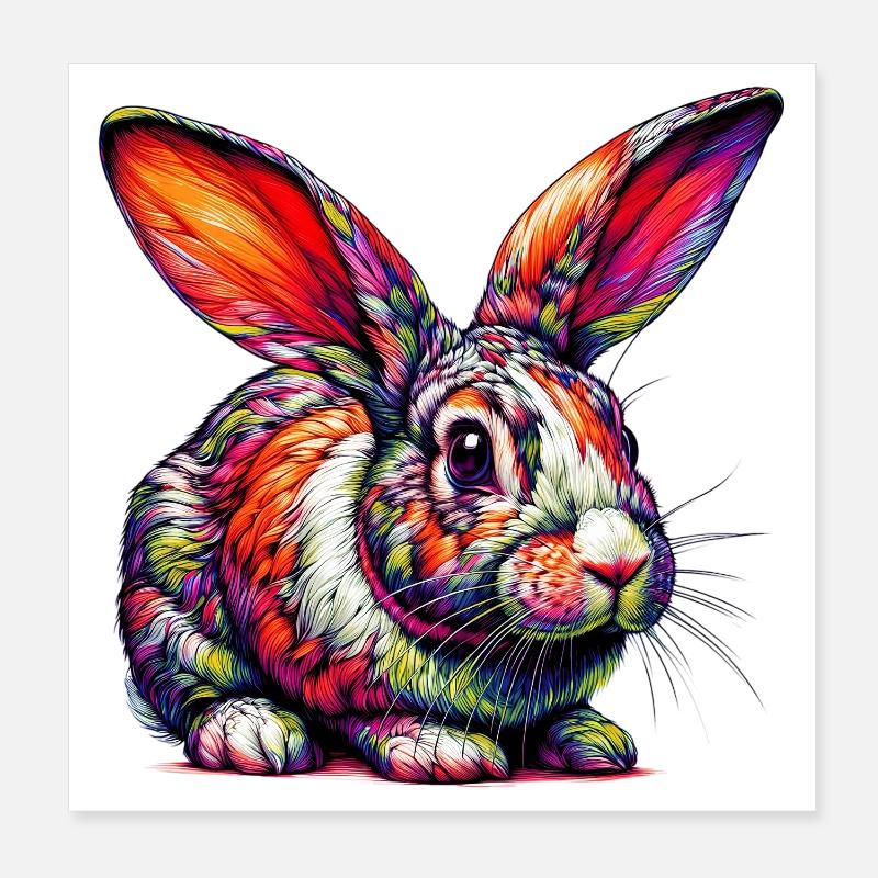 Lapin Poster 20 x 20 cm
