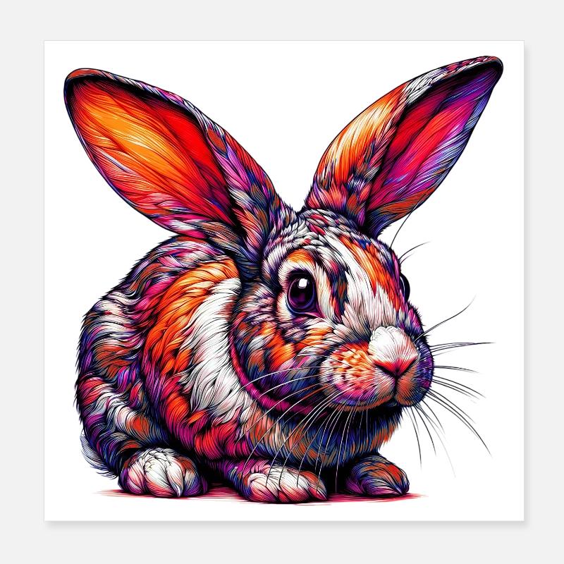 Lapin Poster 20 x 20 cm