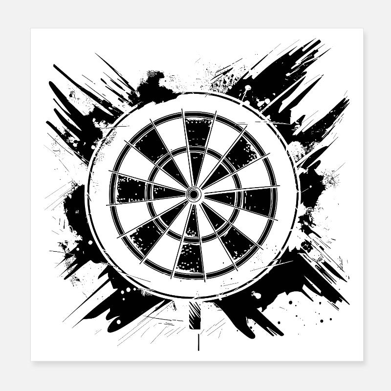 Dartboard Poster 8" x 8" (20x20 cm)