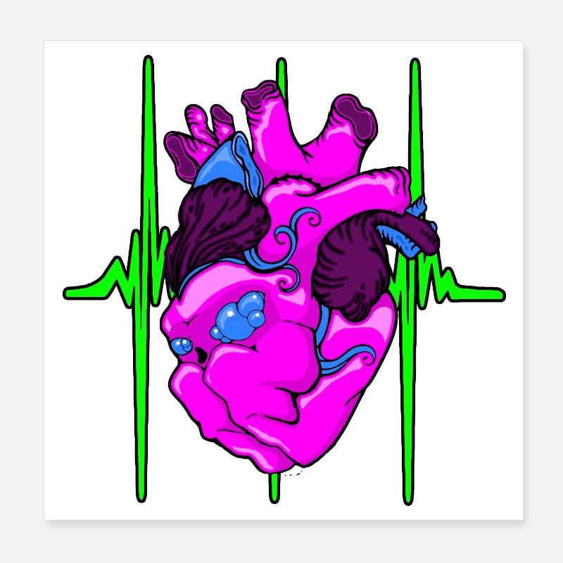 Beastly Beat Poster 20x20 cm