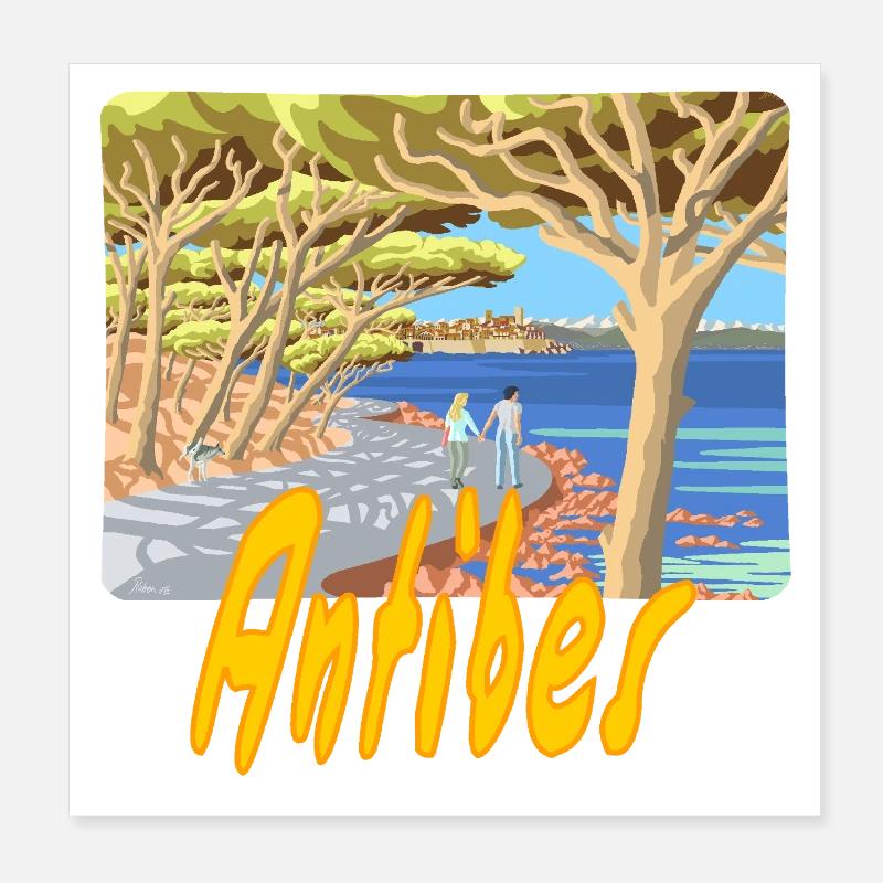 Antibes Poster 20 x 20 cm