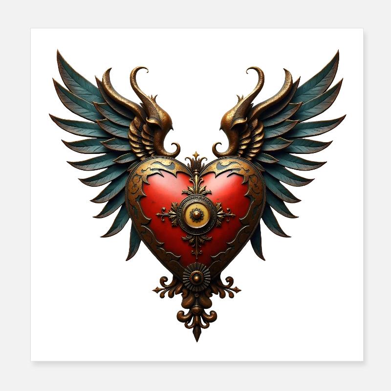 L’élégance surréaliste dans le style steampunk Poster 20 x 20 cm