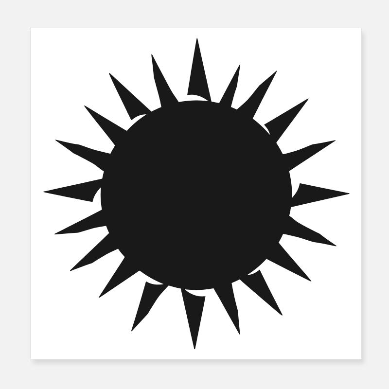 Bold Sunburst Pattern on Dark Background Poster 8" x 8" (20x20 cm)