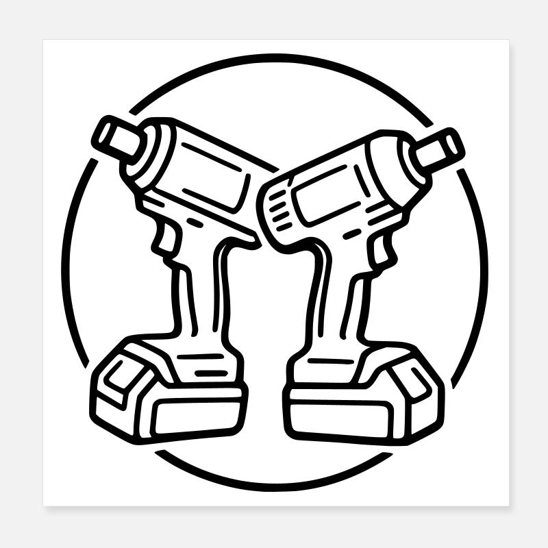 Schrauber Poster 20x20 cm