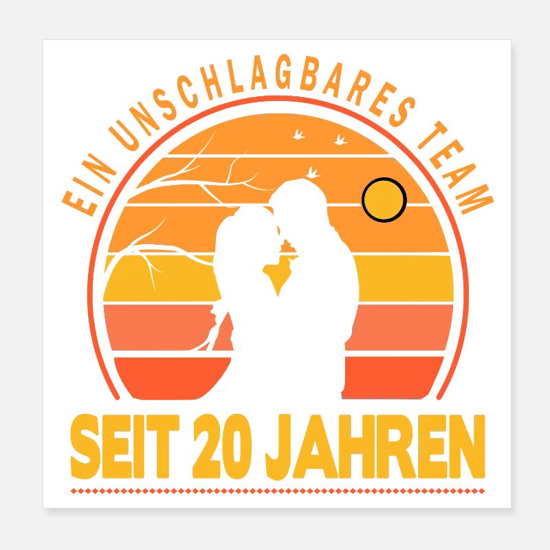 20 ans de relation anniversaire de mariage Poster 20 x 20 cm