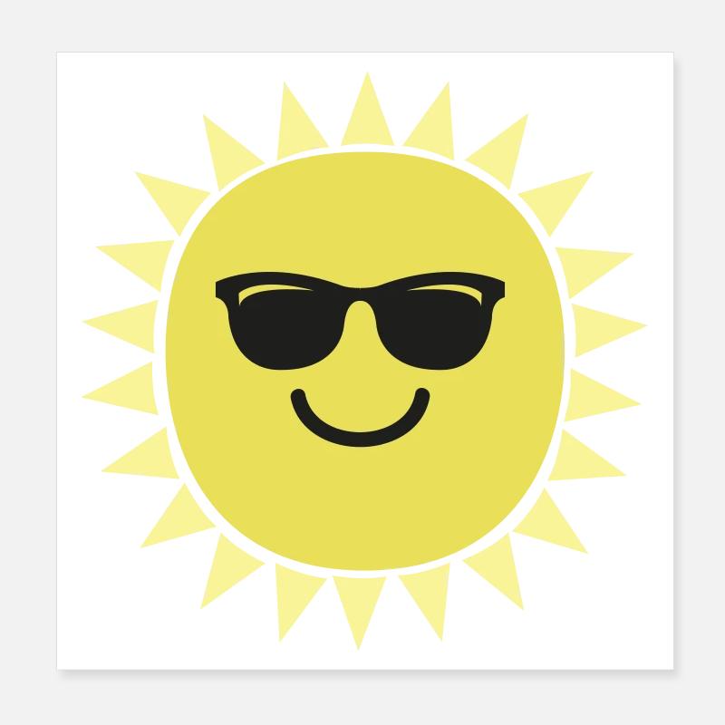 Sun Sunglasses Poster 8" x 8" (20x20 cm)