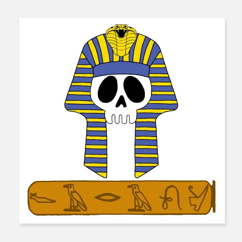 Crâne du pharaon Poster 20 x 20 cm