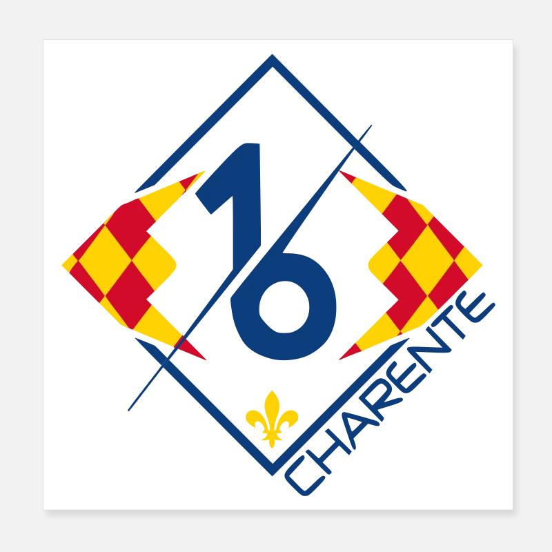 16 Charente  Poster 20 x 20 cm