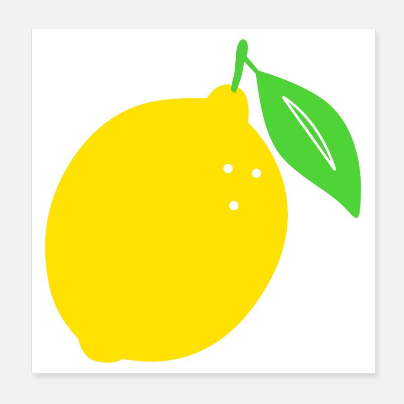 Citron Flat Print Design Poster 20 x 20 cm