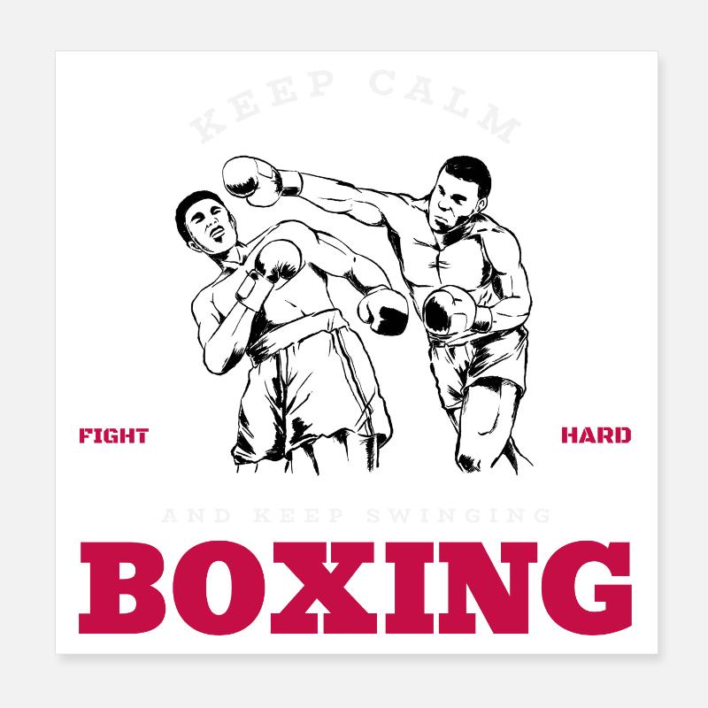 Kampfgeist Boxen Fight Club Berlin Poster 20x20 cm