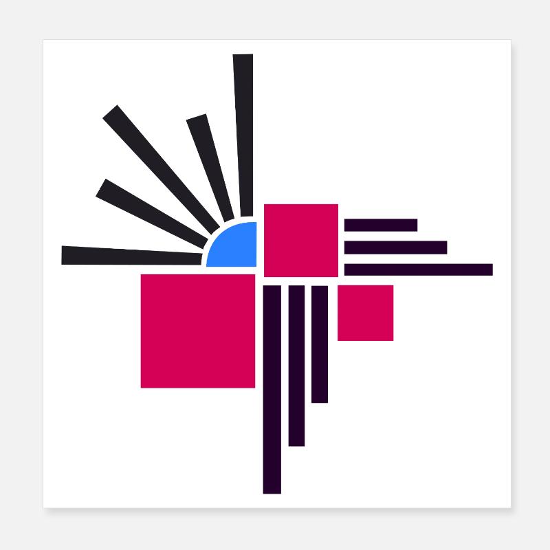 Composition abstraite de Cean Poster 20 x 20 cm