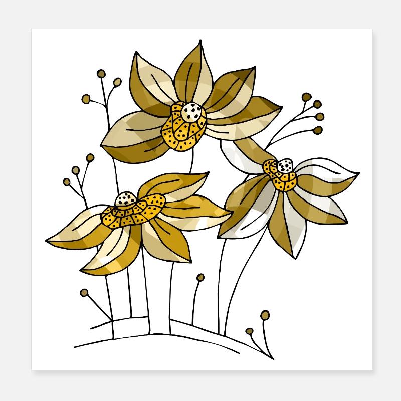 Flowers Poster 8" x 8" (20x20 cm)