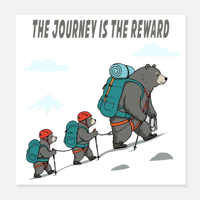 Bear Trail: Trip rewarded Poster 8" x 8" (20x20 cm)