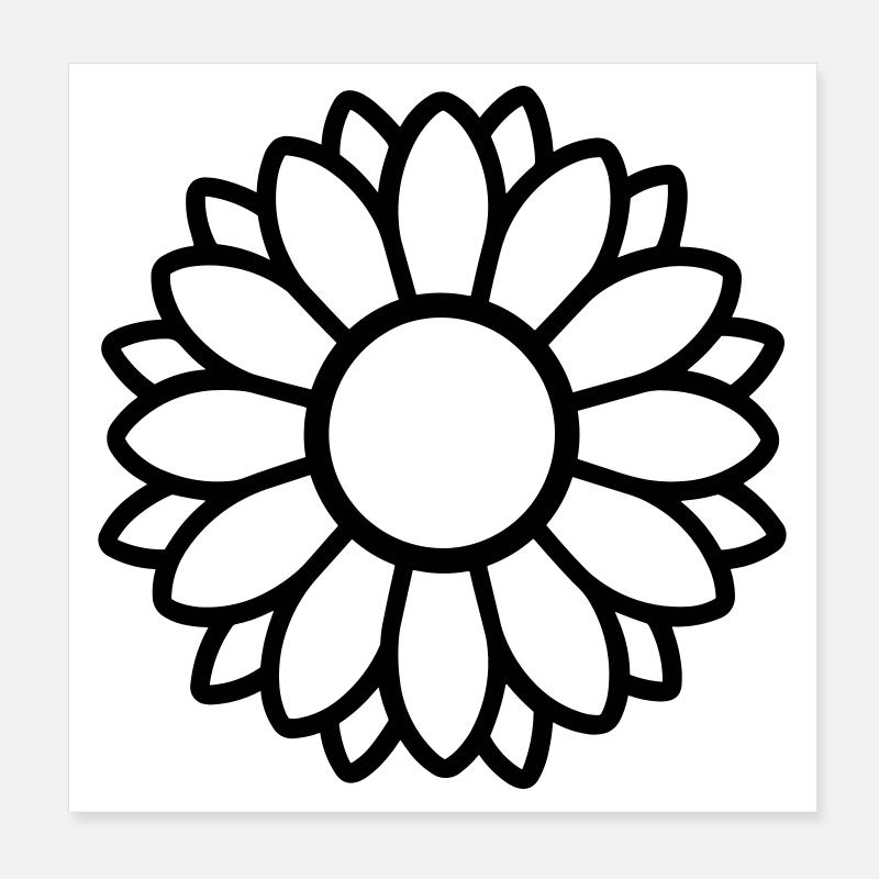 Sonnenblume Poster 20x20 cm