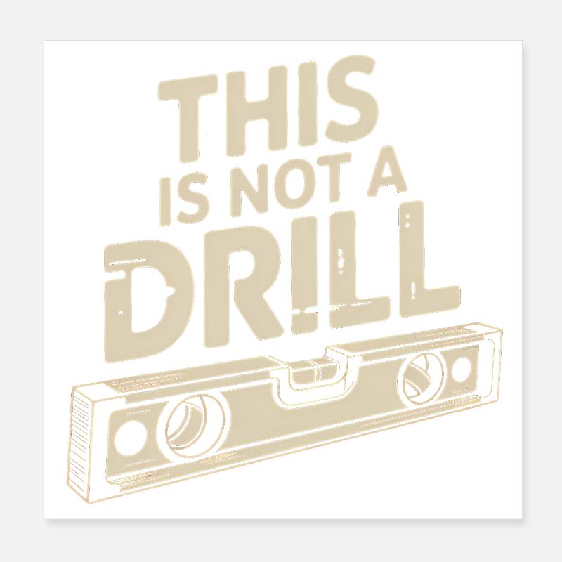 Ceci n’est pas un exercice - T-shirt Funny Tools Poster 20 x 20 cm